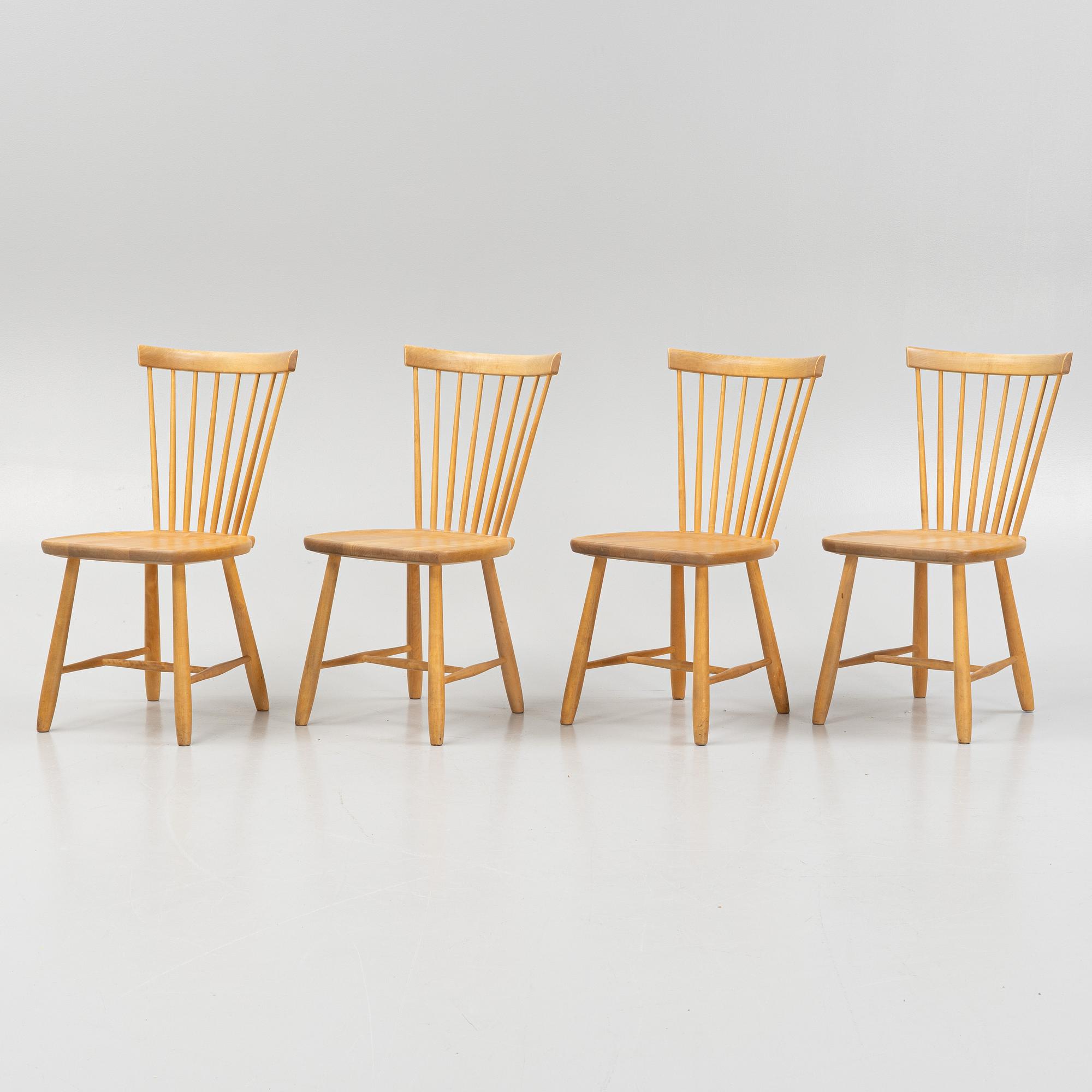 Carl Malmsten, stolar, 4 st, "Lilla Åland", Stolab, 2000-tal.