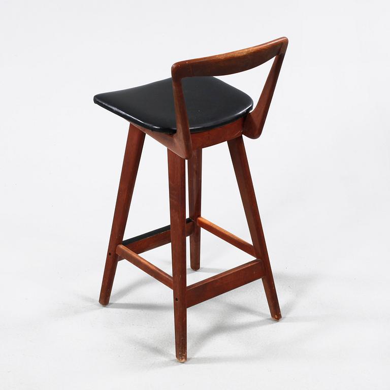 Five bar stools from Brande Möbelindustri, Denmark made in the 1960s.