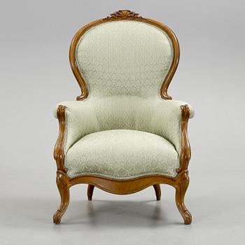 FÅTÖLJ, nyrokoko, 1800-talets slut.