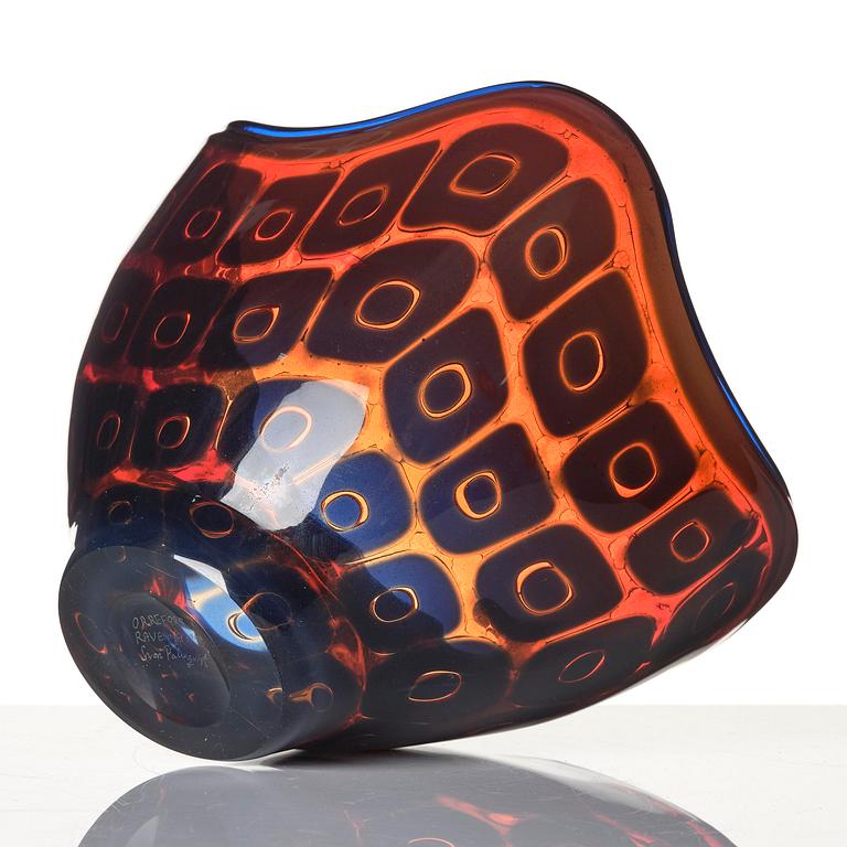 Sven Palmqvist, a "double" ravenna glass bowl, Orrefors 1956, no 999.