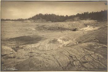 HENRY B. GOODWIN, 2 st signerade gelatinsilverfotografier med motiv från Mysingen och hundar på stranden.