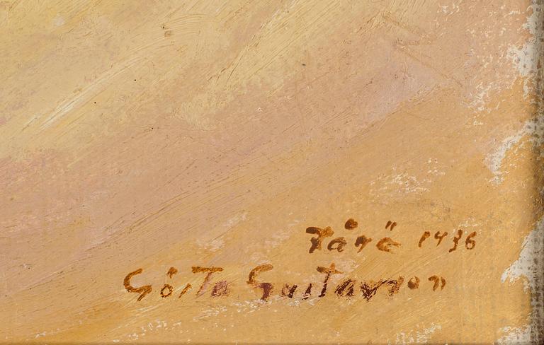 GÖSTA GUSTAVSON, Olja på duk, signerad och daterad Fårö 1936.