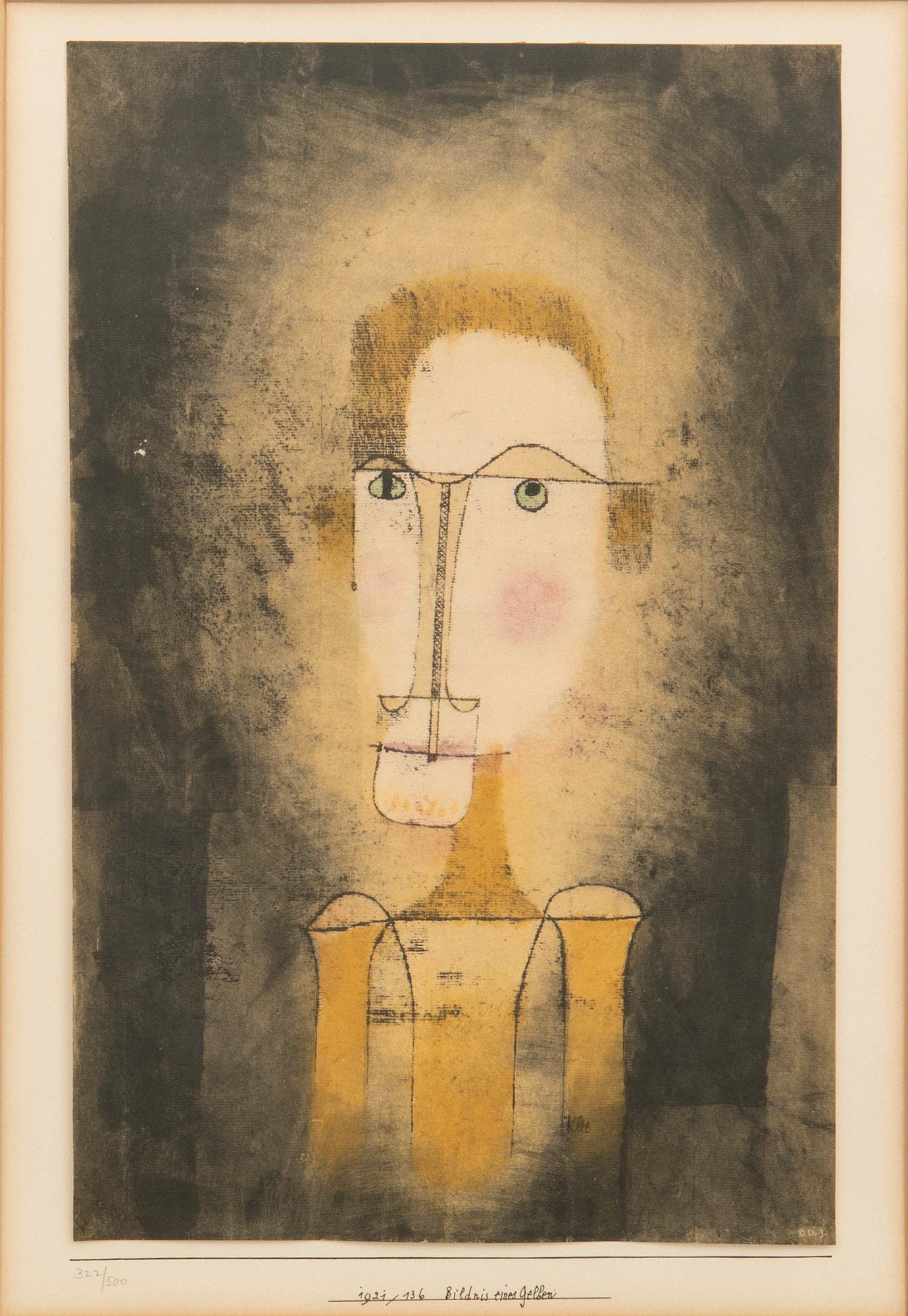Paul Klee after, "Portrait of a Yellow Man" 1964.