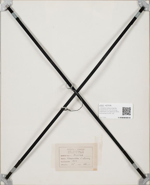 JÜRGEN VON KONOW, kopparstick och etsning, signerad och daterad 1953, numrerad 12/35.