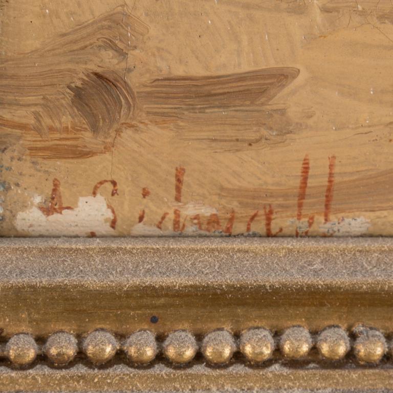 AMANDA SIDWALL, oil on canvas, signed.