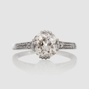 1124. An circa 1.20 cts old-cut diamond ring. Quality circa H-I/SI1.