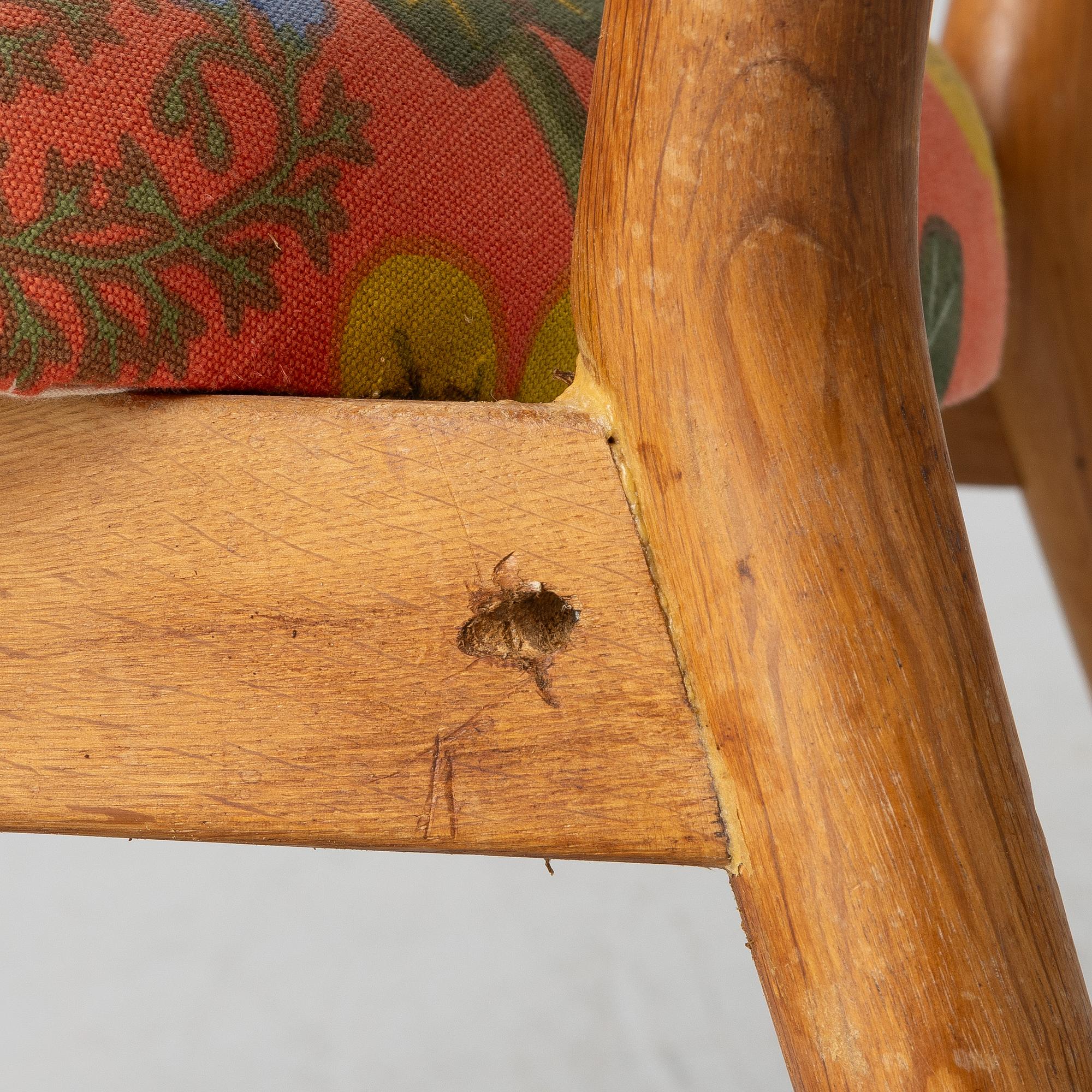 Jörgen & Nanna Ditzel, a pair of 'Kitani ND-01' armchairs, Willadsen, Vejen, Denmark, 1950s.