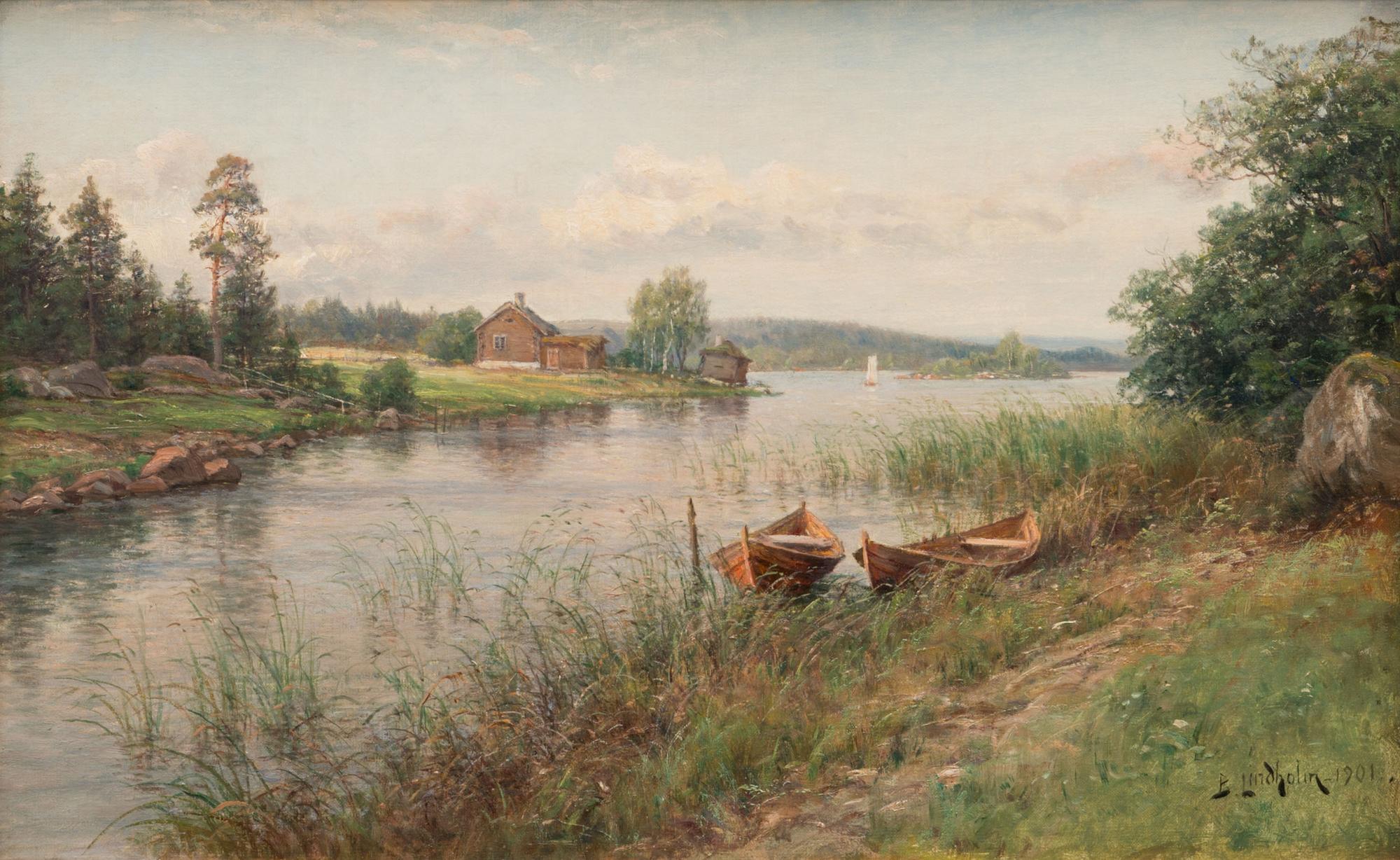 BERNDT LINDHOLM, olja på duk, signerad och daterad 1901.