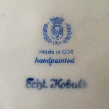 Bord, Louis XV-stil, Plaue von Schierholz, Tyskland, 1900-talets mitt porslin.