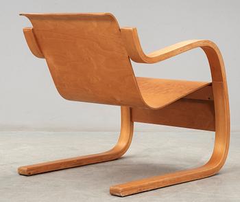 An Alvar Aalto model nr 31 birch armchair, executed on license by Aalto Design Hedemora Sweden 1945-54.