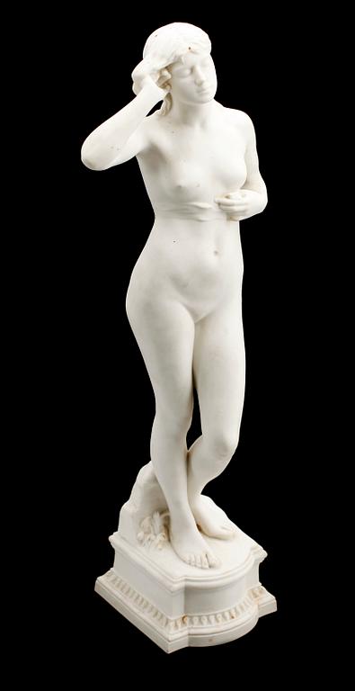 PER HASSELBERG, efter, figurin, parian, sign Gustafsberg 03 P Hasselberg Paris.