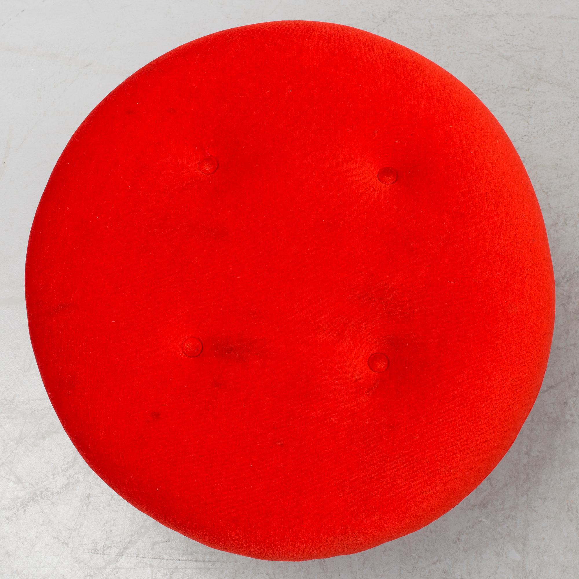 A Henrik Thor-Larsen "Ovalia" easy chair and stool, Torlan, Staffanstorp, Sweden 1960-70's.