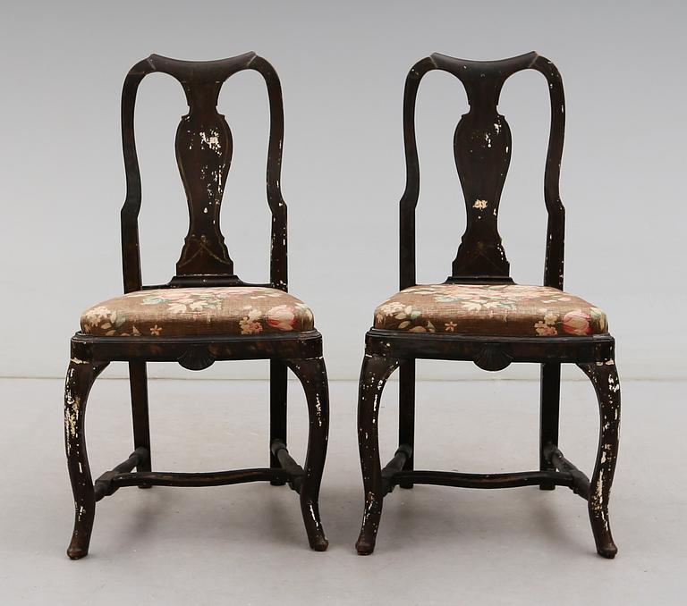 STOLAR, 1 par, rokoko, 1700-tal.