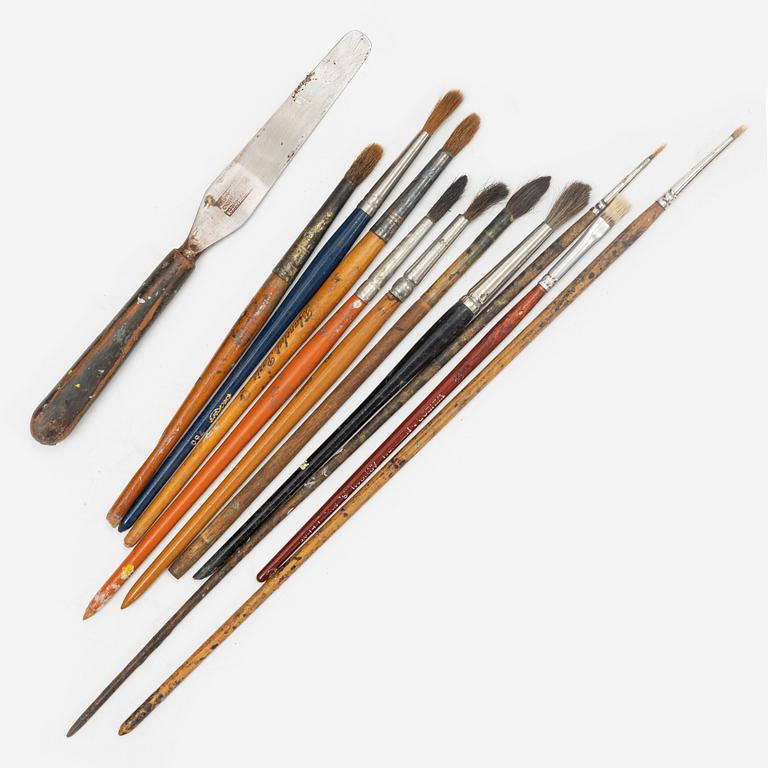 Birger Simonssons friluftsstaffli, paletter & målarlådor.