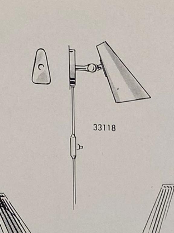 Bertil Brisborg, a pair of wall lamps model "33118", Nordiska Kompaniet 1950s.