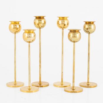 Pierre Forssell, ljustakar, 6 st, "Tulpan", Skultuna bruk.