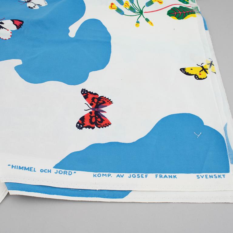 A Josef Frank textile, "Himmel och Jord", cotton, Firma Svenskt Tenn, Stockholm, Sweden.