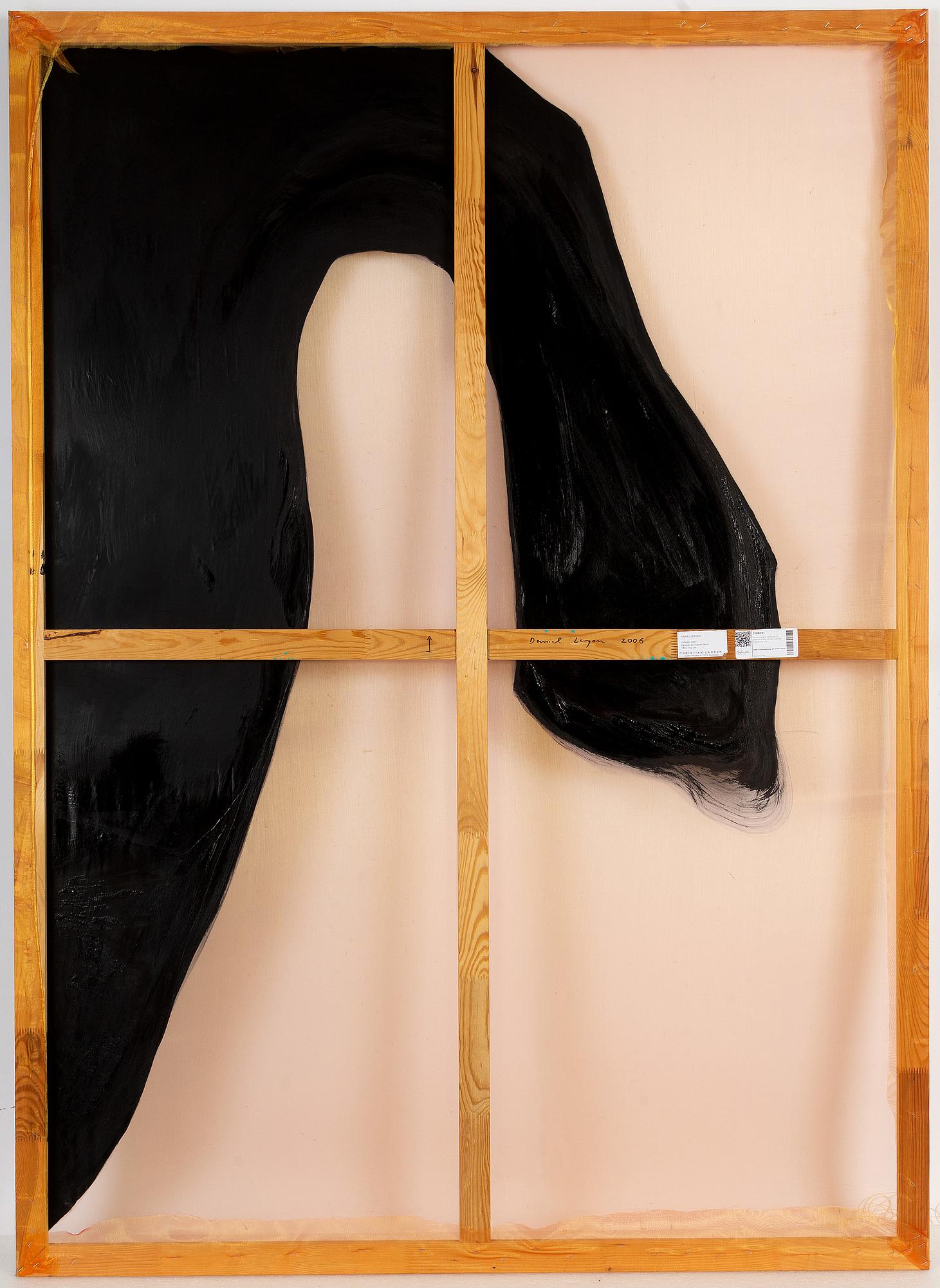 Daniel Lergon, signed and dated 2006 verso. Lacquer on copper fabric.