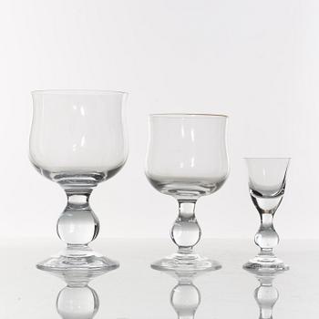 Erik Höglund, a glass service, 36 pieces, "H 40", Kosta Boda, 1960s/70s.