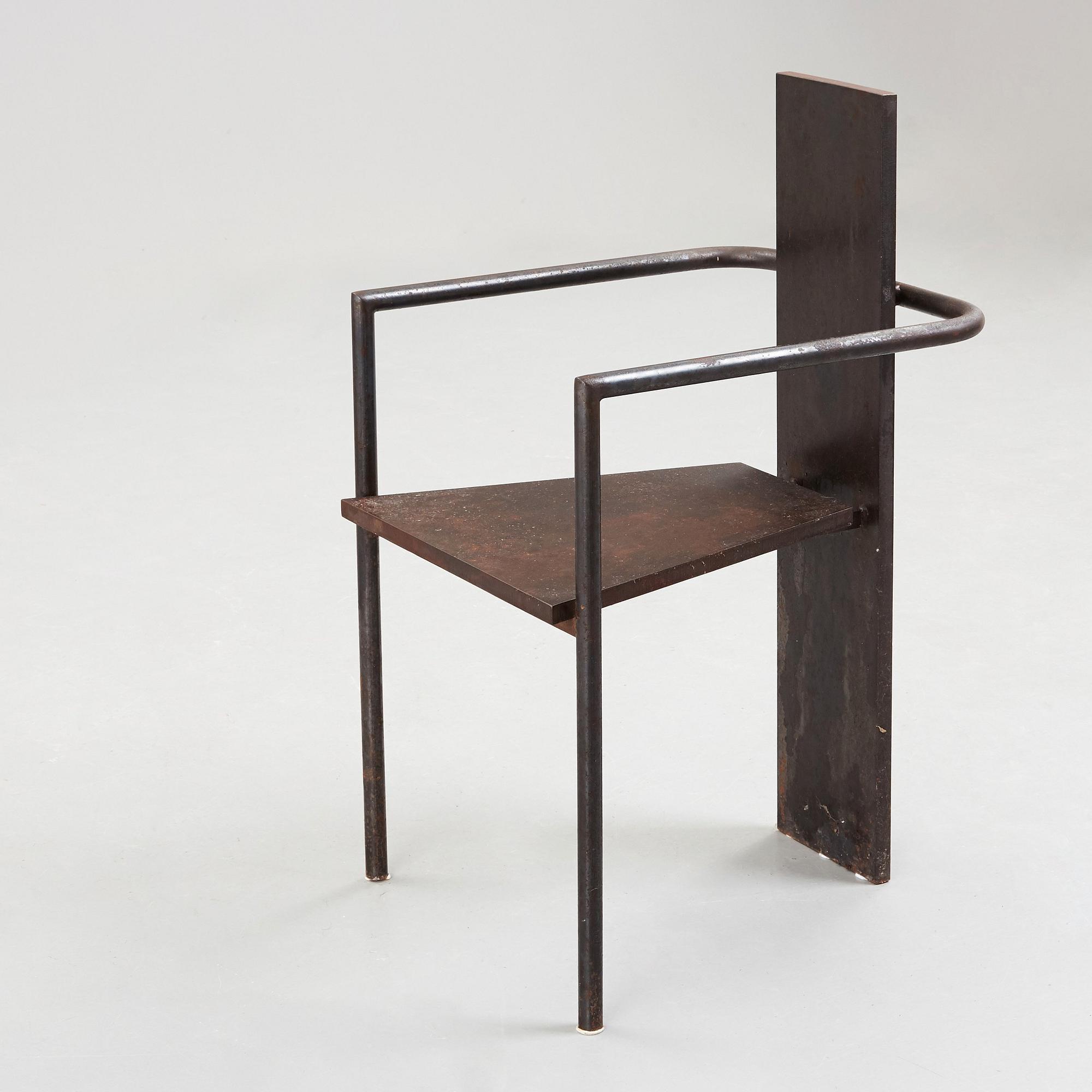Jonas Bohlin, "Iron concrete", karmstol, Källemo AB, Värnamo 1987.