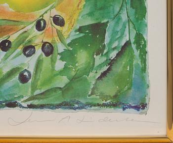 LENA LINDERHOLM, färglitografi. Signerad och numrerad 974/1000.