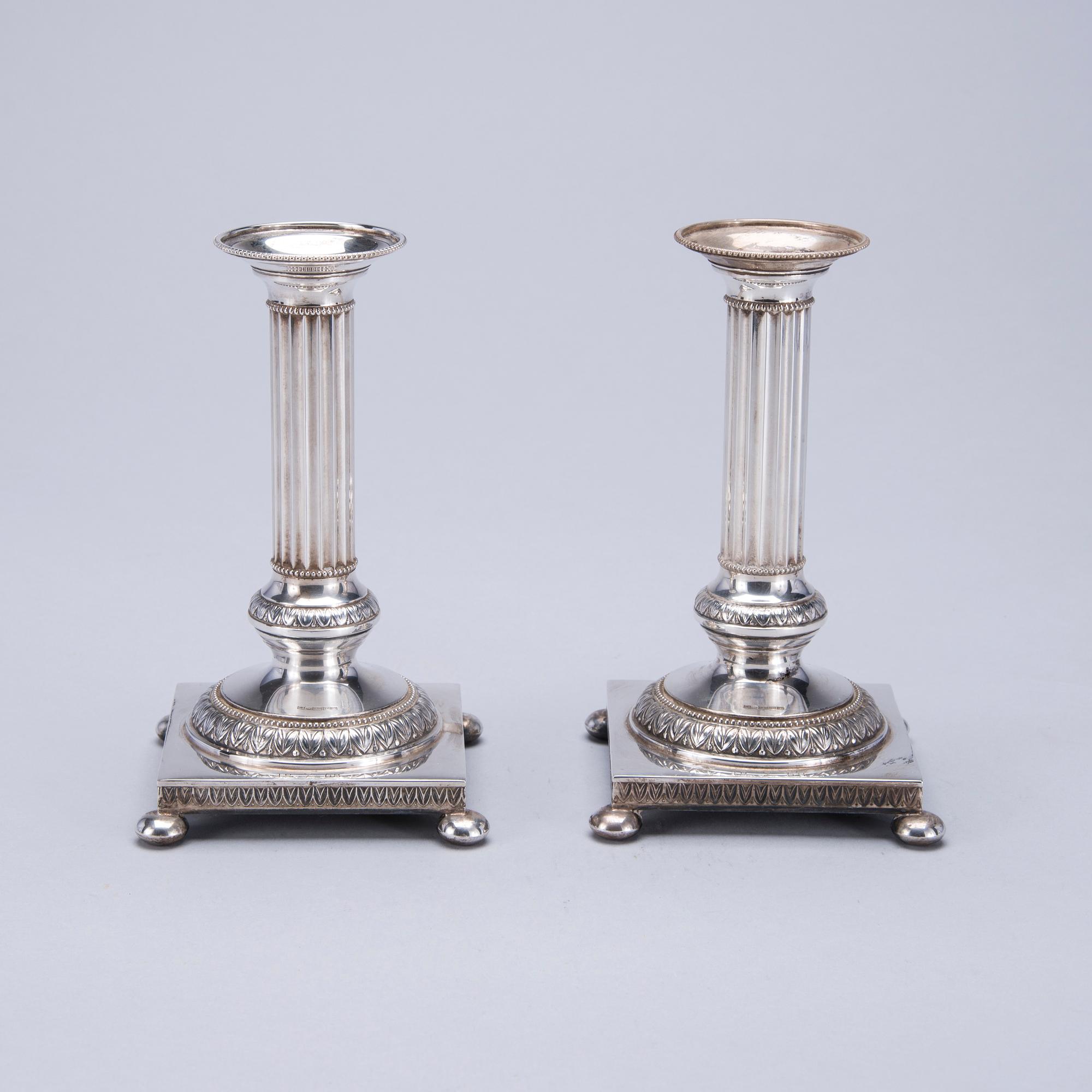 LJUSSTAKAR, ett par silver, Kultateollisuus, Åbo 1967.