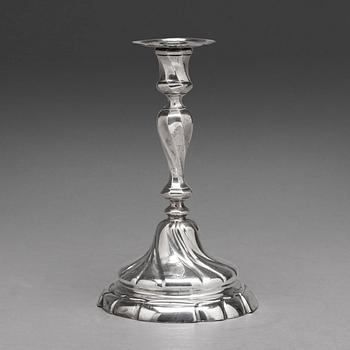 A Swedish 18th century silver candelstick, mark of JT Ronander, Stockholm 1777.