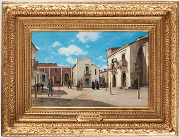 Carl Skånberg, "Torg i Taormina" (Town square in Taormina).