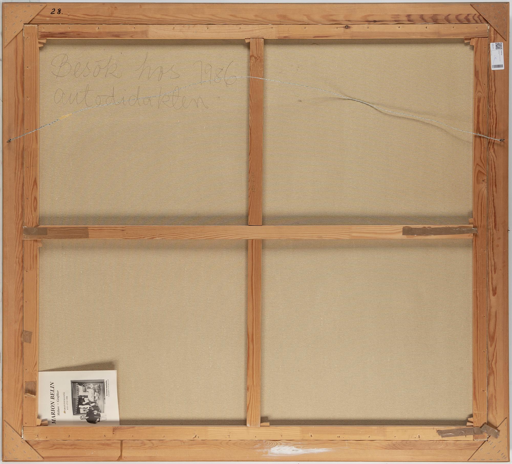 MARION BELIN, olja på duk, signerad.