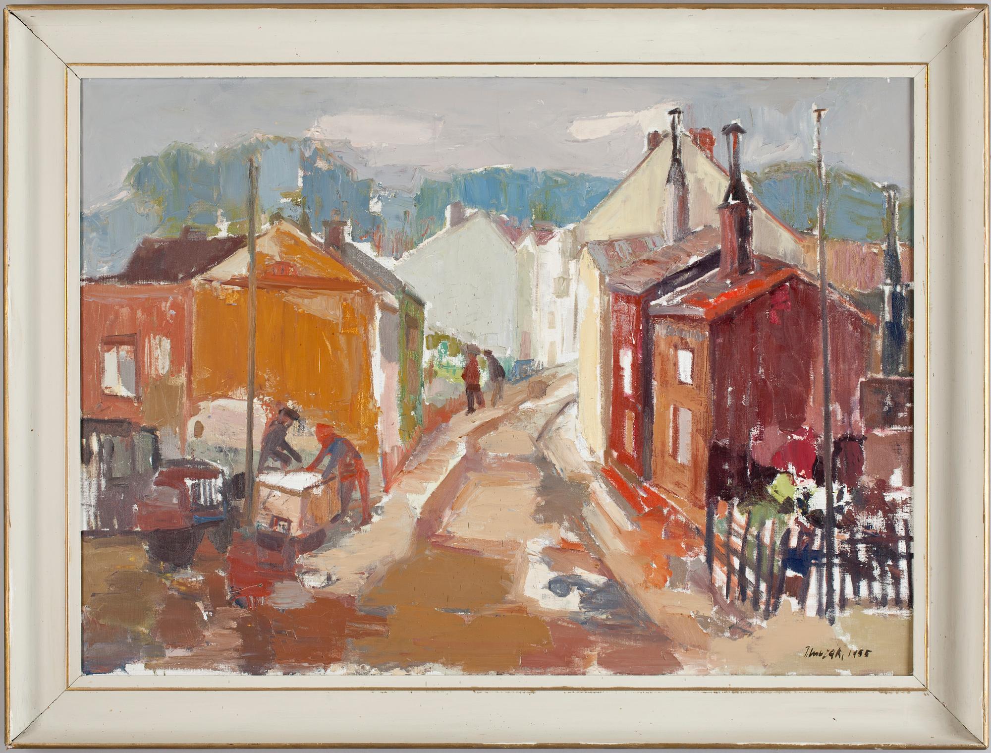 JERZY LUCZAK, olja på duk. Sign o dat 1955.