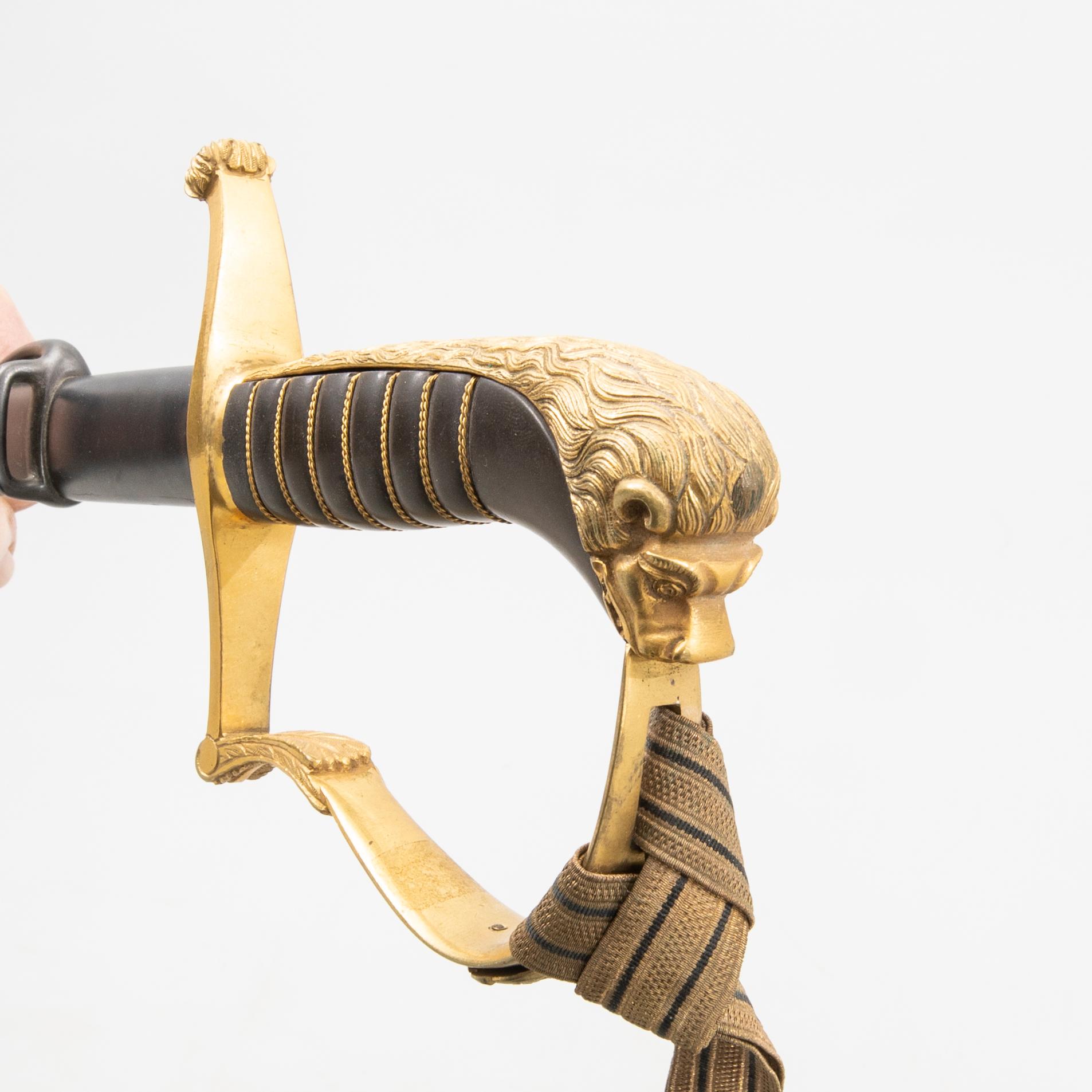 Sabel, svensk, m/1899 för infanteriofficer, med balja.