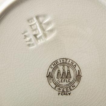Arthur Percy, a 56-piece creamware dinner service 'Christina', Gefle.