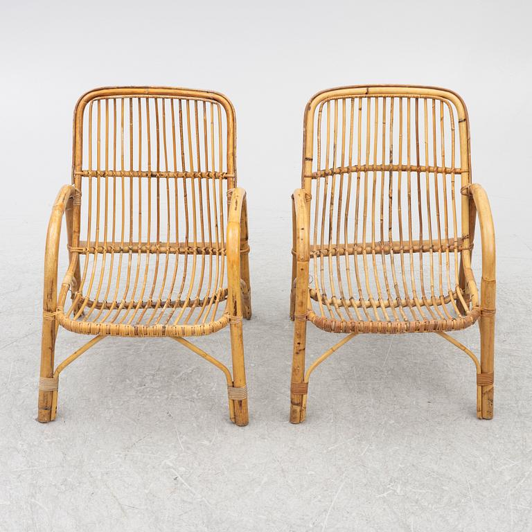 A set of six armchairs, mid/second half of the 20th century.