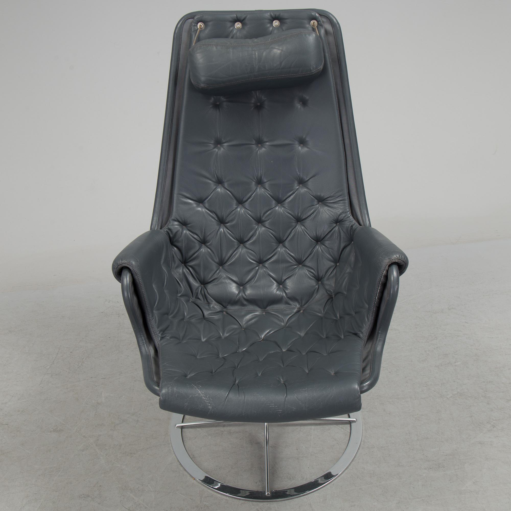 BRUNO MATHSSON, a leather upholstered 'Jetson' armchair from Dux, 1990's.