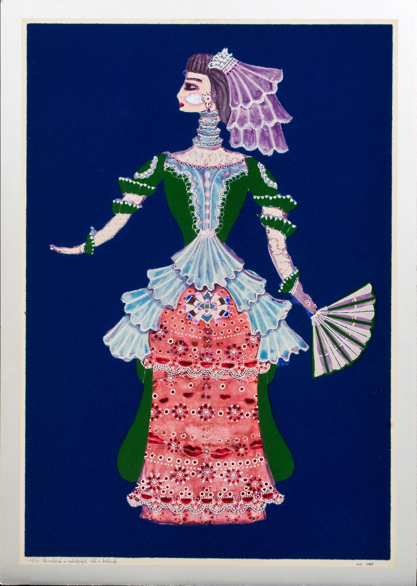 MAX WALTER SVANBERG, 3 signed and numbered hand coloured graphics.