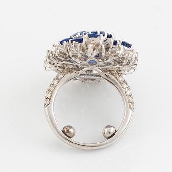 Sapphire and diamond ring.