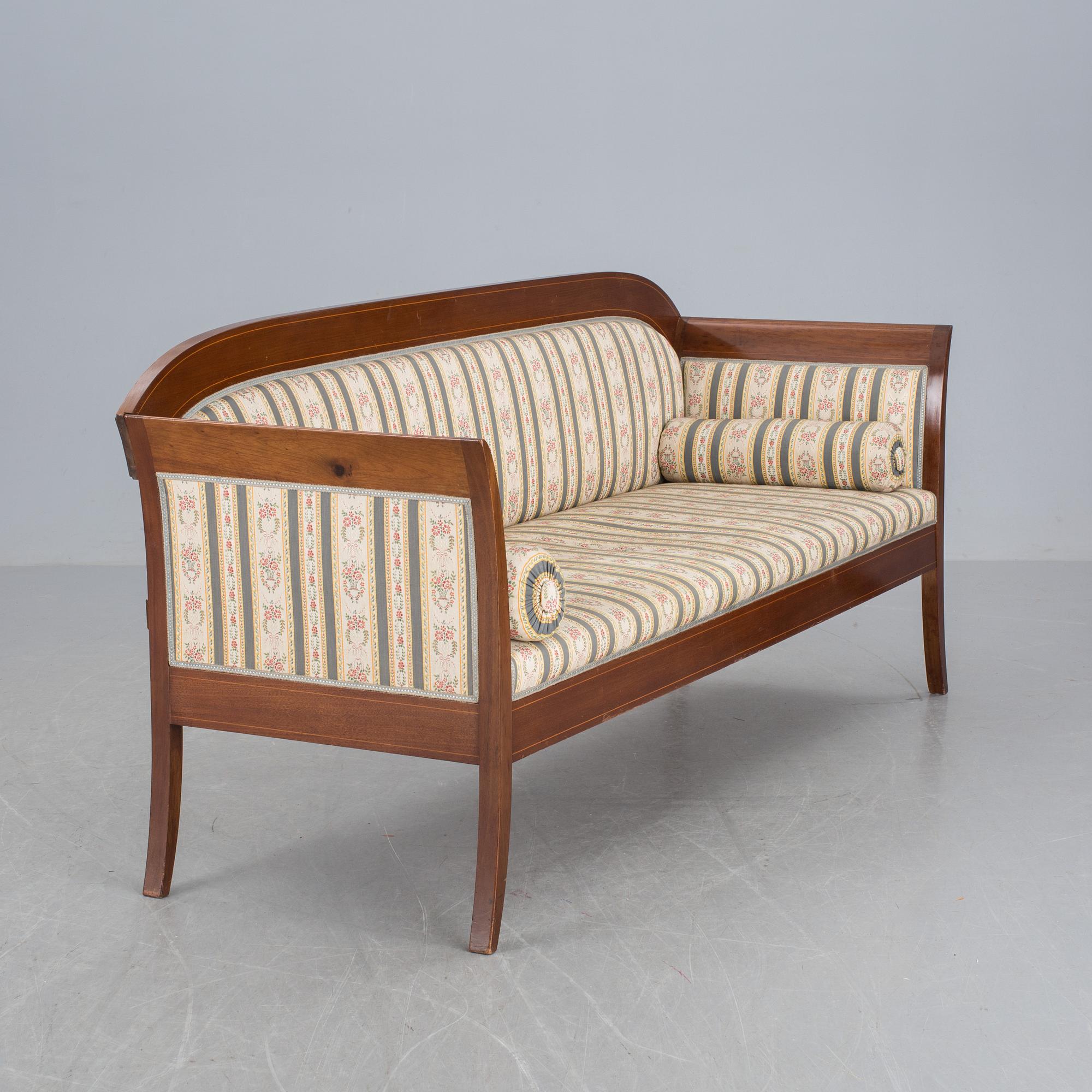 SALONGSMÖBEL, 6 delar, Karl Johan-stil, 1900-talets början.