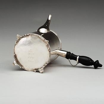 KAFFEKANNA, silver, Anders Fornholm, Stockholm 1791. Gustaviansk.