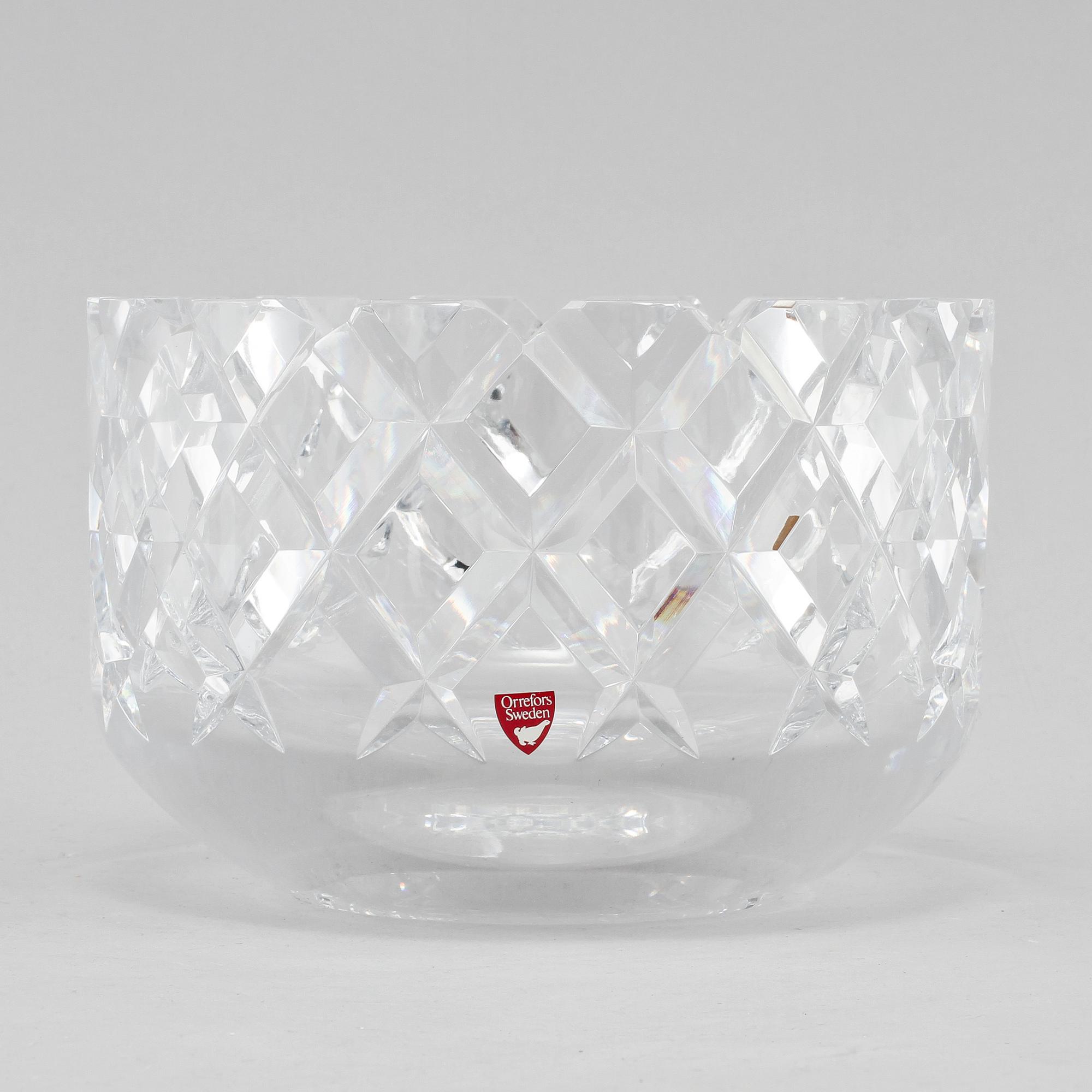 SKÅL, glas, "Sofiero", Gunnar Cyrén, Orrefors, 1900-talets andra hälft.