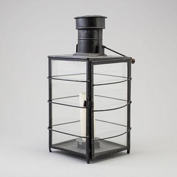 A TINPLATE LANTERN, first half of the 20th century.