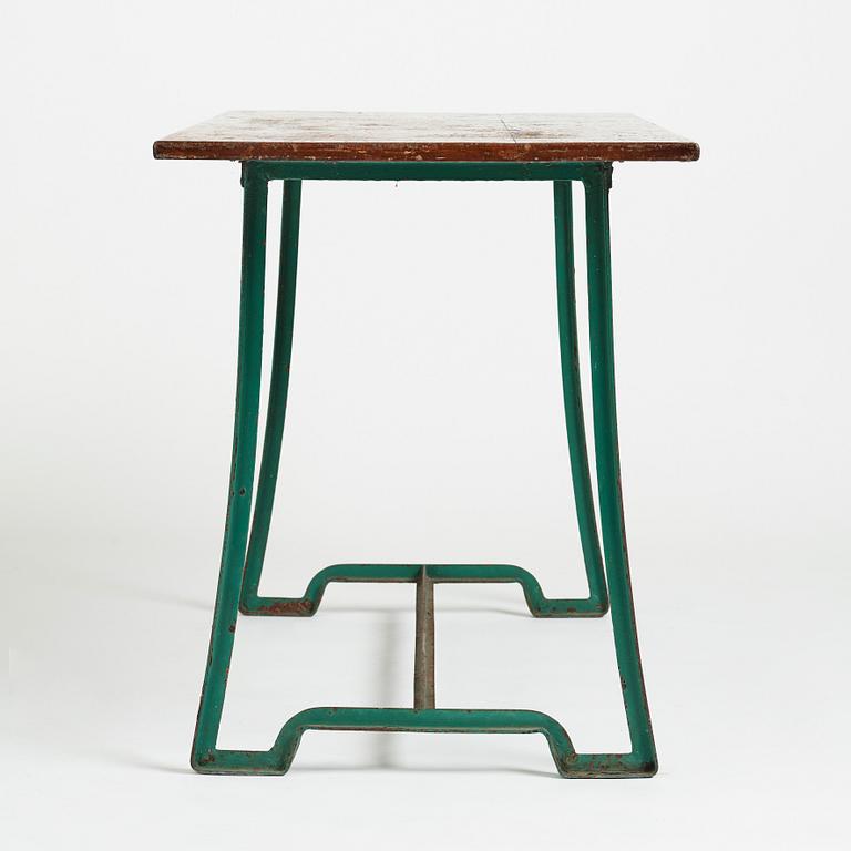 Carl Hörvik, an iron and lacquered wood garden table, probably by Grythyttan ca 1927-1929 for Lindgården, Stockholm.