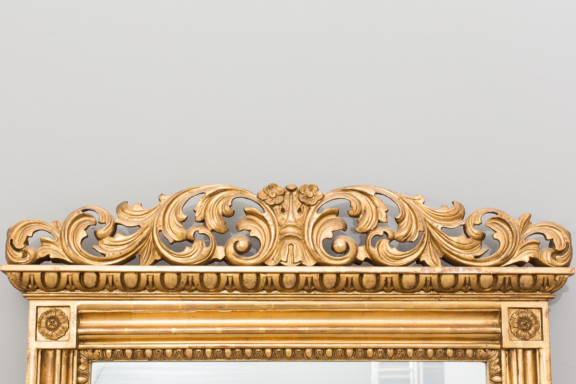 AN EMPIRE MIRROR AND CONSOLE TABLE early 1800's.