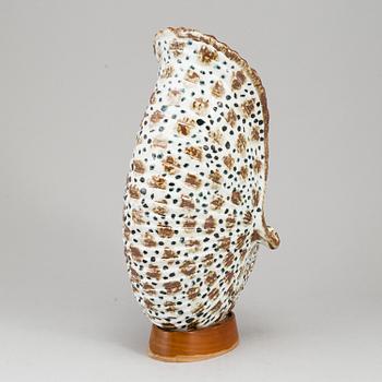 Gunnar Nylund, skulptur, "Gondol-snäcka", Rörstrand 1940-50-tal.