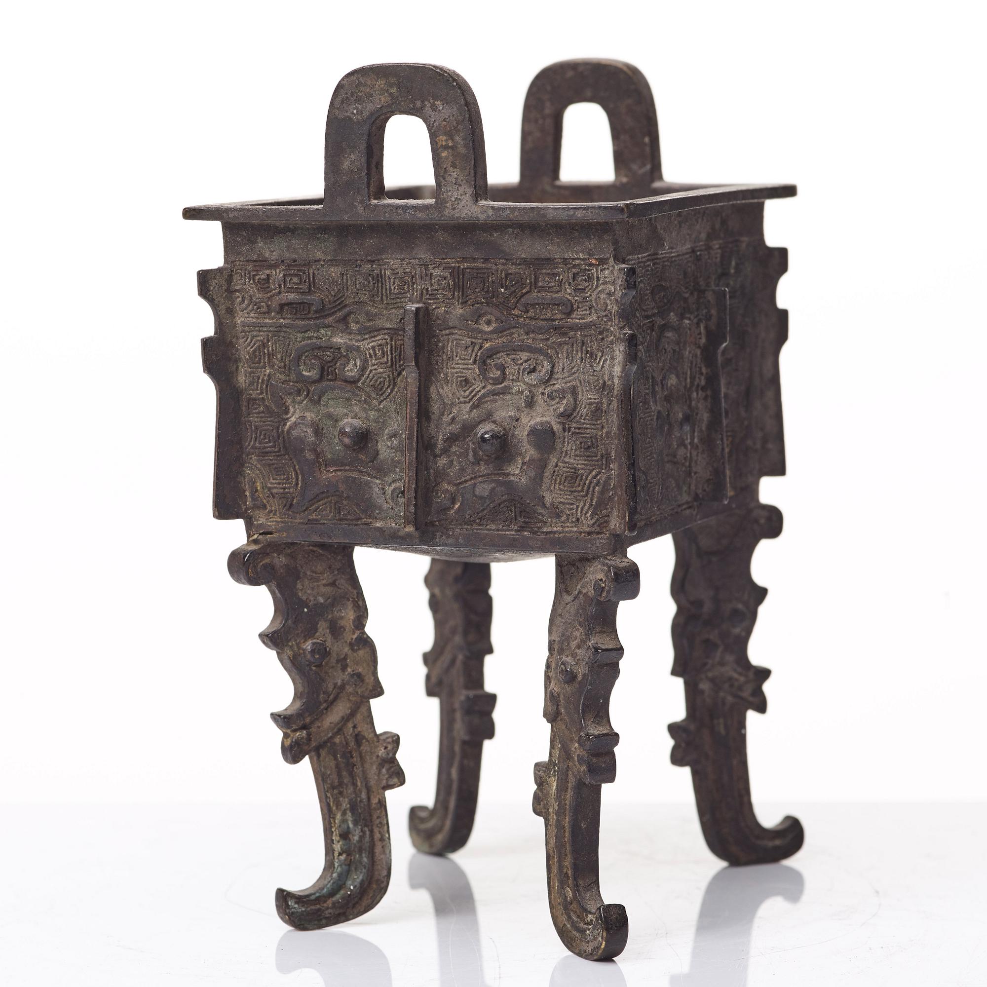 A bronze censer, Ming dynasty with mark.