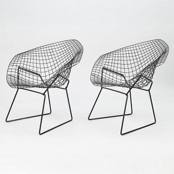 HARRY BERTOIA, fåtöljer ett par, "Diamond chair", 1900-talets senare hälft.