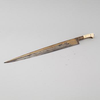 An probable Indo-Persian/Afghan Khyber/salwar yatagan sword, 20th century.