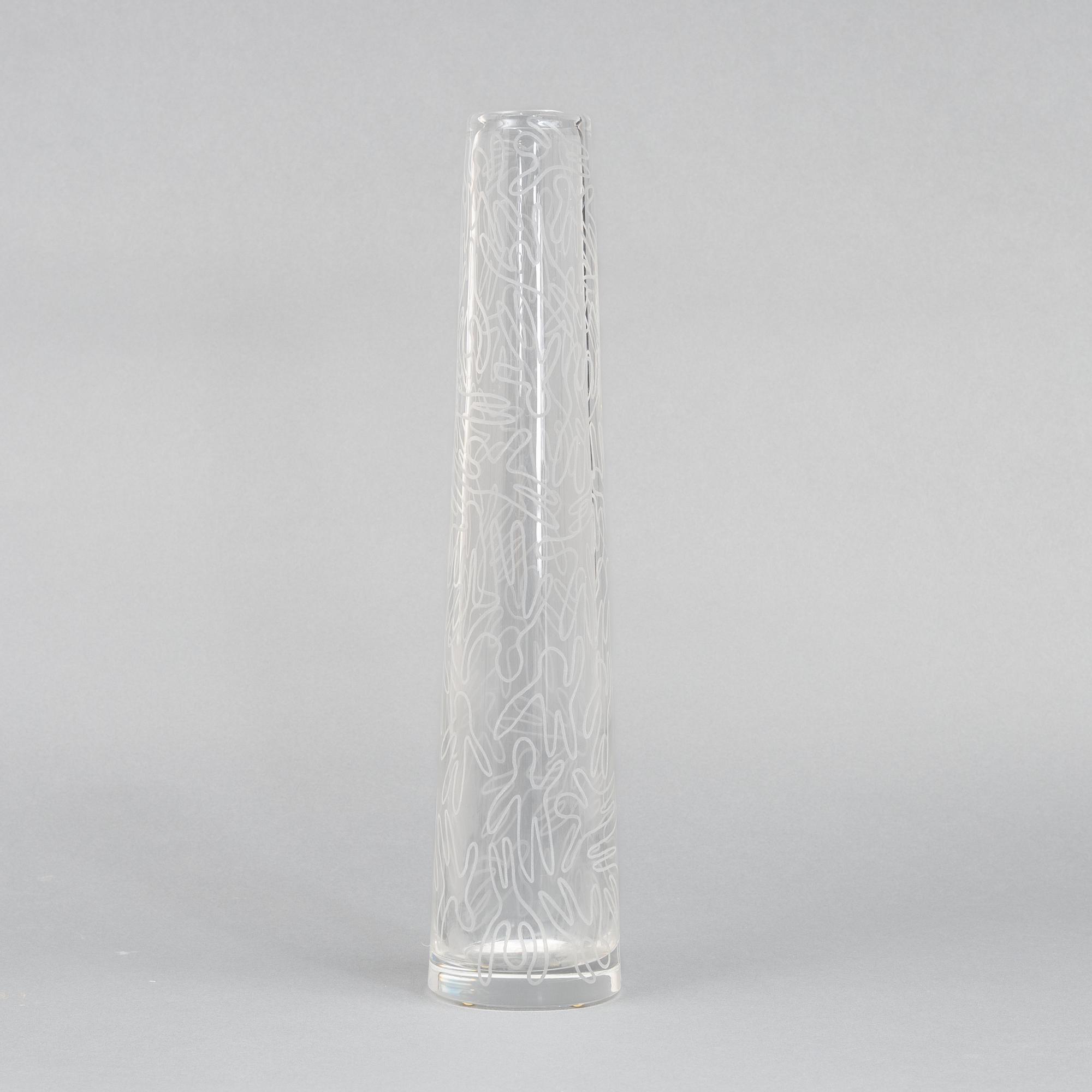 Martti Rytkönen, a glass vase, Orrefors Expo, 2000.