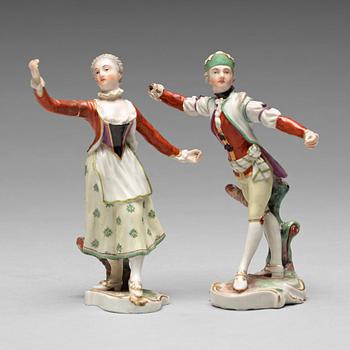 268. FIGURINER, två stycken, porslin. Tyskland, 1920-tal.