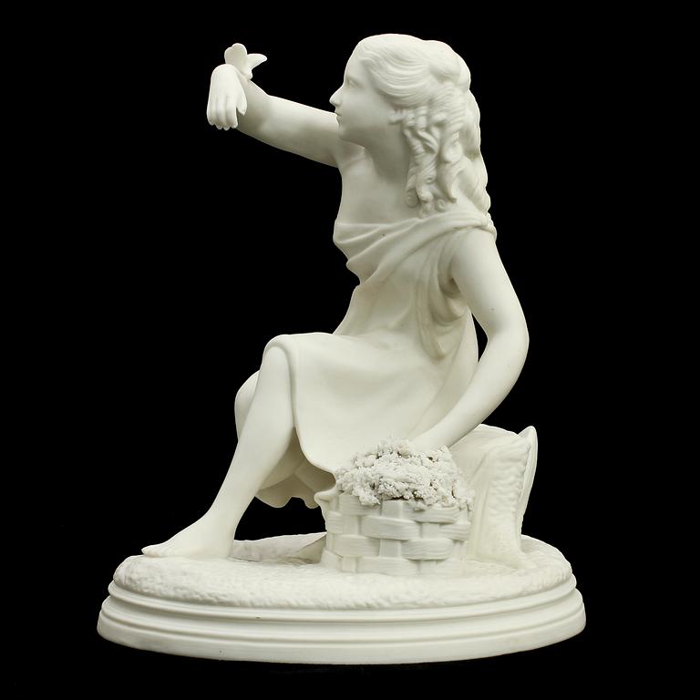 FIGURIN, parian, Gustavsberg, sekelskiftet 1800/1900.