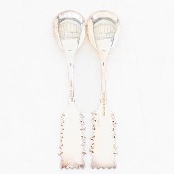 Skedar, 12 st, silver, samiska, Persson Ab, C.O., Haparanda, 1980-tal.